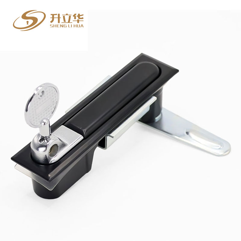 Black MS490-1 mechanical cabinet lock Flat Lock (Includes push lock) 第5张-Shenglihua Lock Co., Ltd.