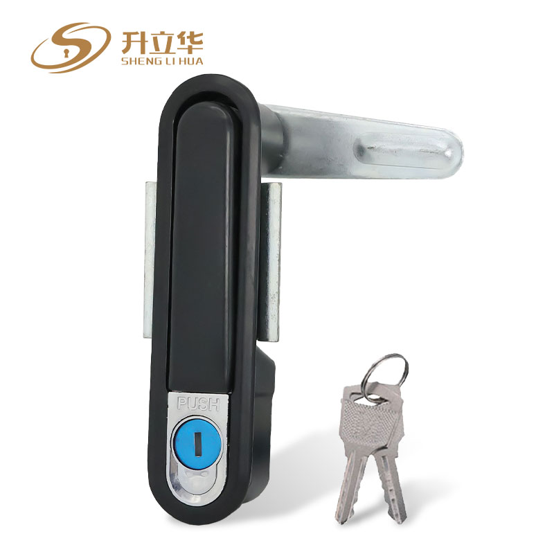 MS490-2 round corner lock for electrical cabinet Flat Lock (Includes push lock) 第1张-Shenglihua Lock Co., Ltd.