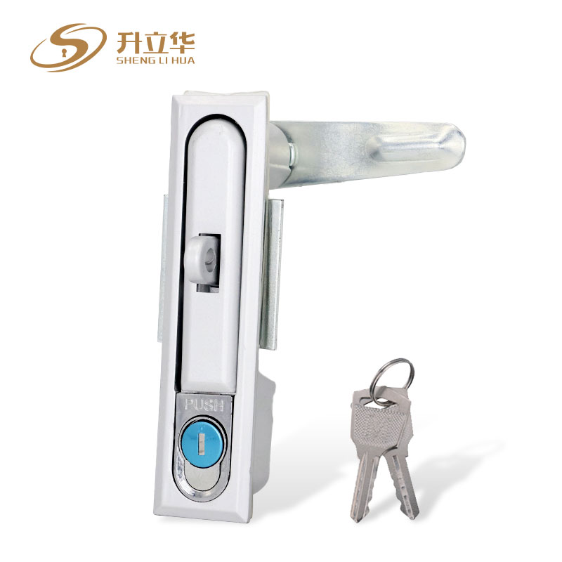 MS490-1-1 cabinet lock with hanging feature and matte finish Flat Lock (Includes push lock) 第1张-Shenglihua Lock Co., Ltd.