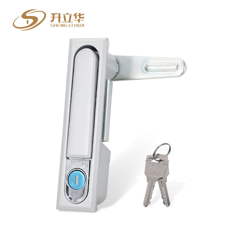 MS490-1 matte mechanical cabinet lock Flat Lock (Includes push lock) 第1张-Shenglihua Lock Co., Ltd.