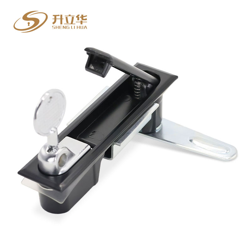 Black MS490-1 mechanical cabinet lock Flat Lock (Includes push lock) 第6张-Shenglihua Lock Co., Ltd.