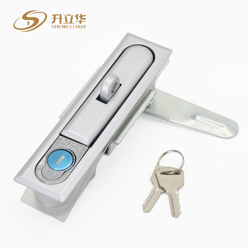 MS490-1-1 cabinet lock with hanging feature and matte finish Flat Lock (Includes push lock) 第3张-Shenglihua Lock Co., Ltd.