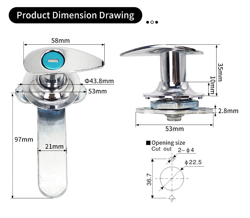A19-1-1 Handle lock series Lever handle lock 第2张-Shenglihua Lock Co., Ltd.