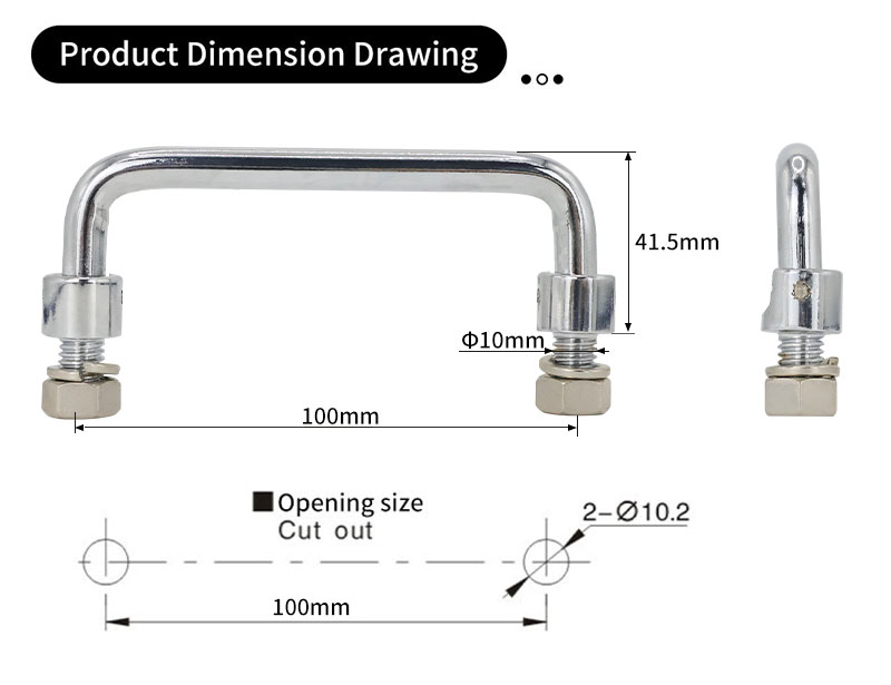 LS506-100 Folding Handle Lock Door handle 第2张-Shenglihua Lock Co., Ltd.