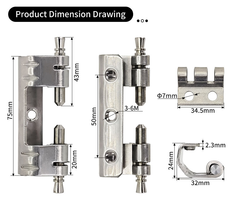 CL201-1C stainless steel hinge Hinge 第2张-Shenglihua Lock Co., Ltd.