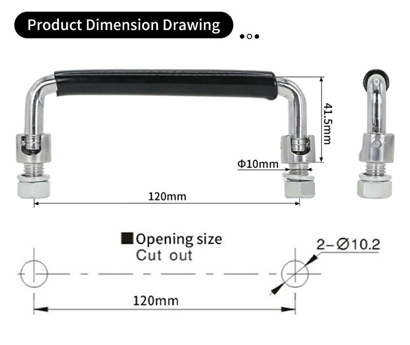 LS506-120 Rubber-Coated Handle Door handle 第2张-Shenglihua Lock Co., Ltd.
