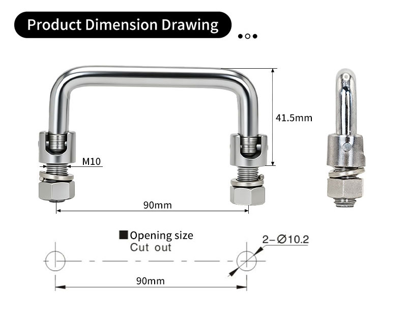 LS506-90 Drawer cabinet door handle Door handle 第2张-Shenglihua Lock Co., Ltd.