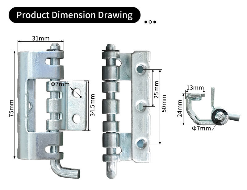 CL201-1 iron Rittal cabinet hinge Hinge 第2张-Shenglihua Lock Co., Ltd.