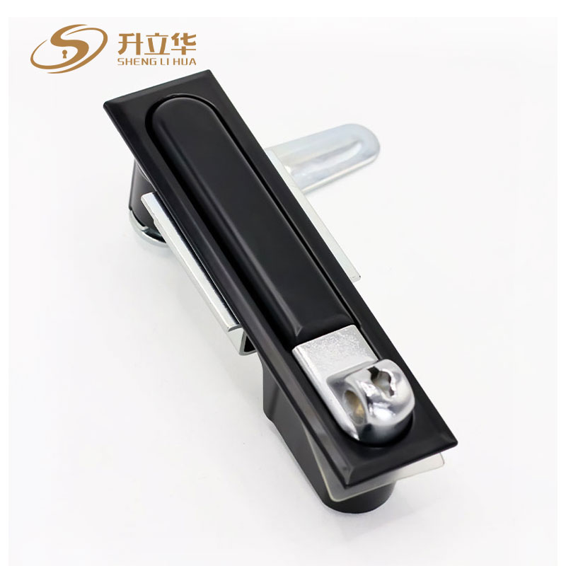 Black MS490-1 mechanical cabinet lock Flat Lock (Includes push lock) 第3张-Shenglihua Lock Co., Ltd.
