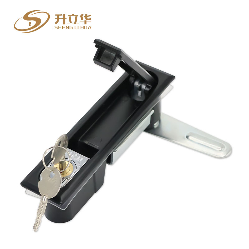 MS490-1 Cross Lock Core Electric Cabinet Lock Flat Lock (Includes push lock) 第4张-Shenglihua Lock Co., Ltd.