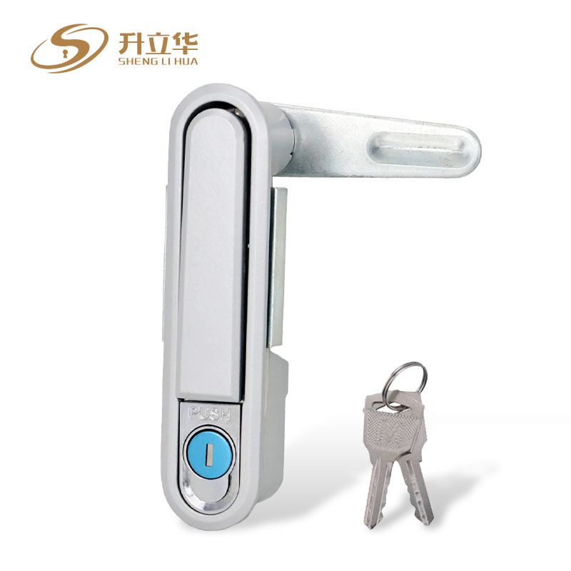 MS490-2 Matte color zinc alloy electrical cabinet lock Flat Lock (Includes push lock) 第1张-Shenglihua Lock Co., Ltd.