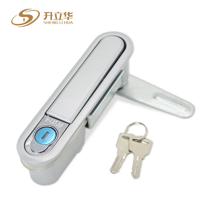 MS490-2 Matte color zinc alloy electrical cabinet lock Flat Lock (Includes push lock) 第3张-Shenglihua Lock Co., Ltd.